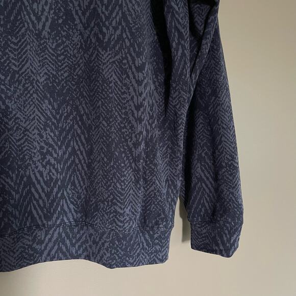 ATHLETA STUDIO TO‎ STREET PRINT SWEATSHIRT Navy Medusa Size Small Blue Black - Picture 10 of 16